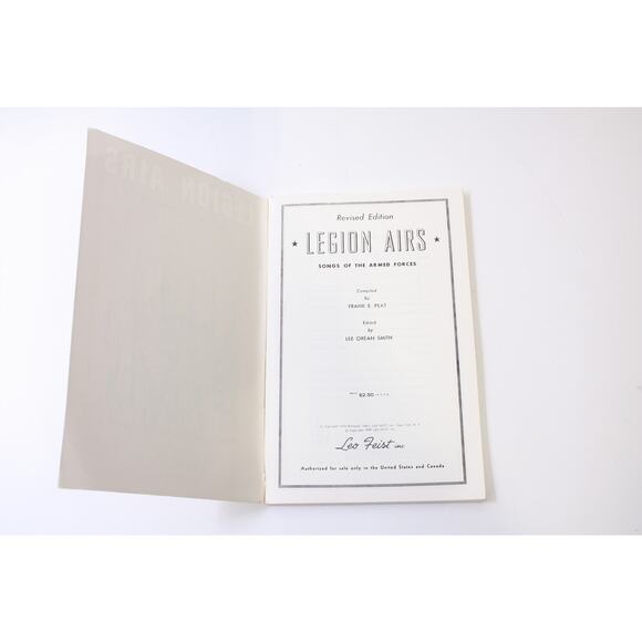Legion Airs, Songs of Armed Forces, 1960, Leo Feist, Sheet Music ~ 250507-WH 229 - Picture 2 of 3
